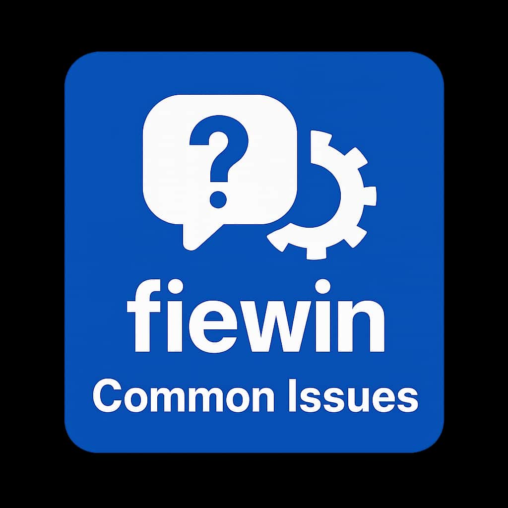 A badge symbolizing assistance with fiewin app issues.