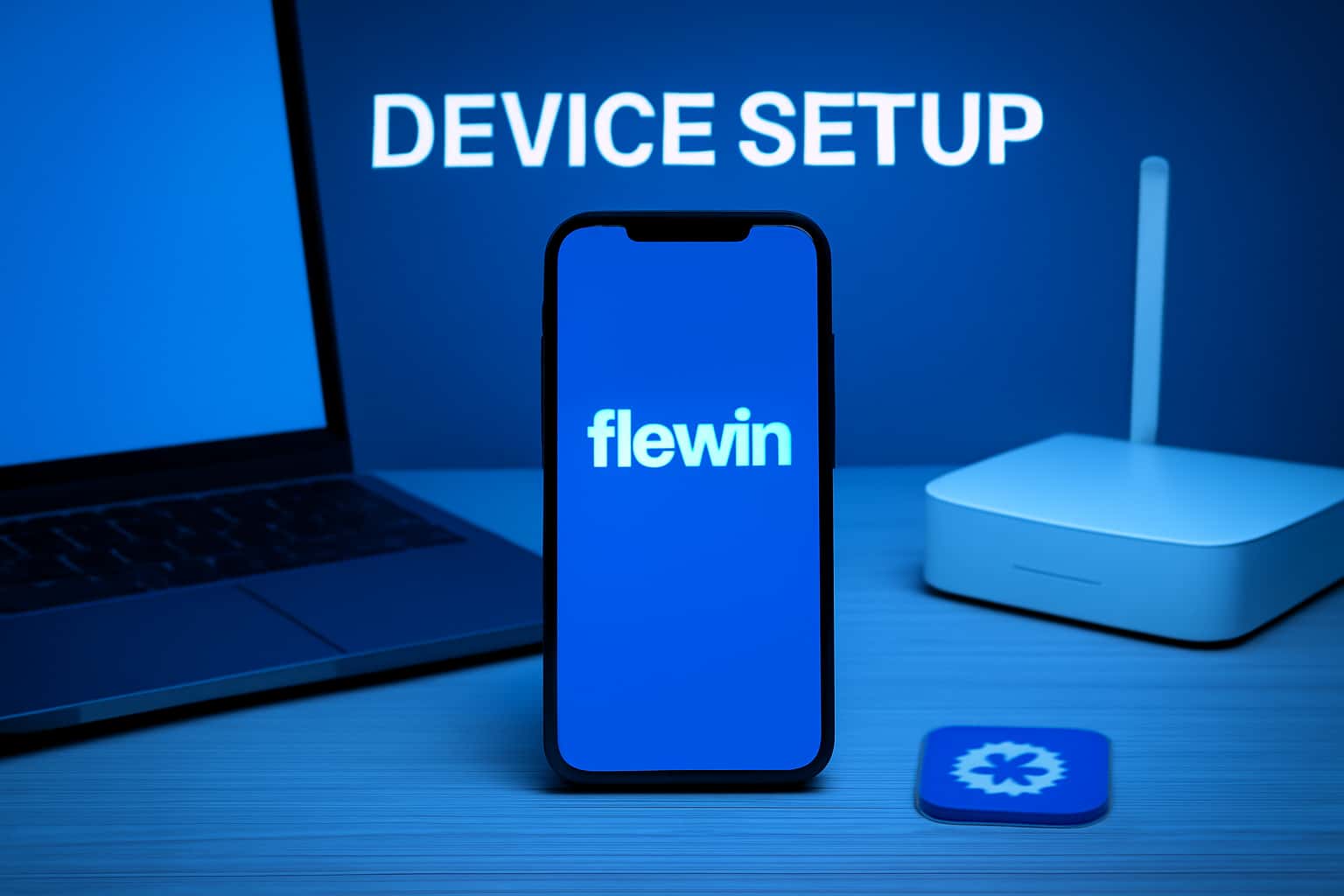 Informational scene about Device Setup for fiewin App.