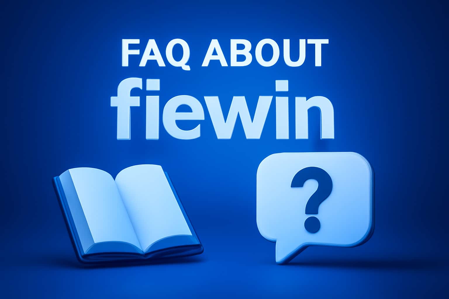 An informational scene showcasing the FAQ About fiewin with relevant tech elements.