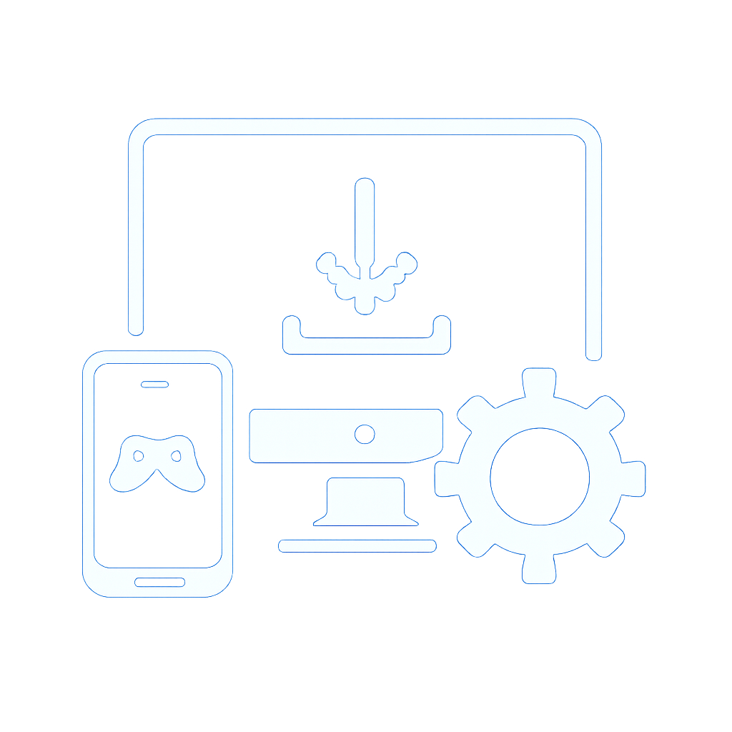 Illustration detailing the installation process for fiewin on Android.