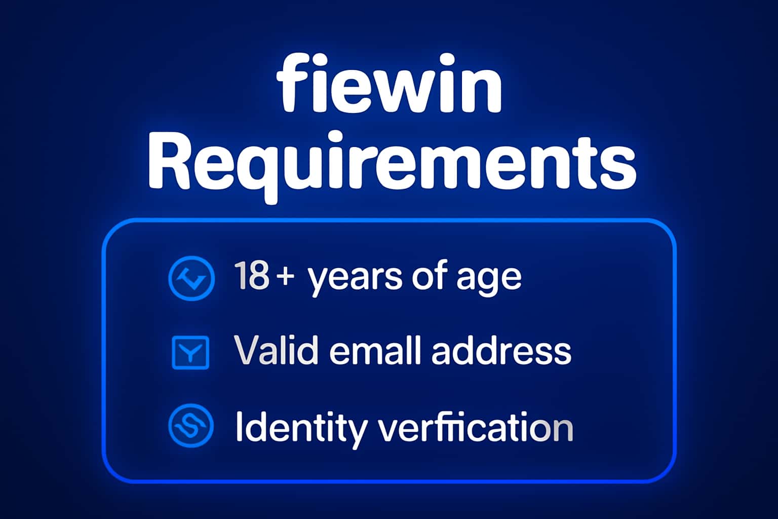 An informative scene depicting the requirements for fiewin app installation.