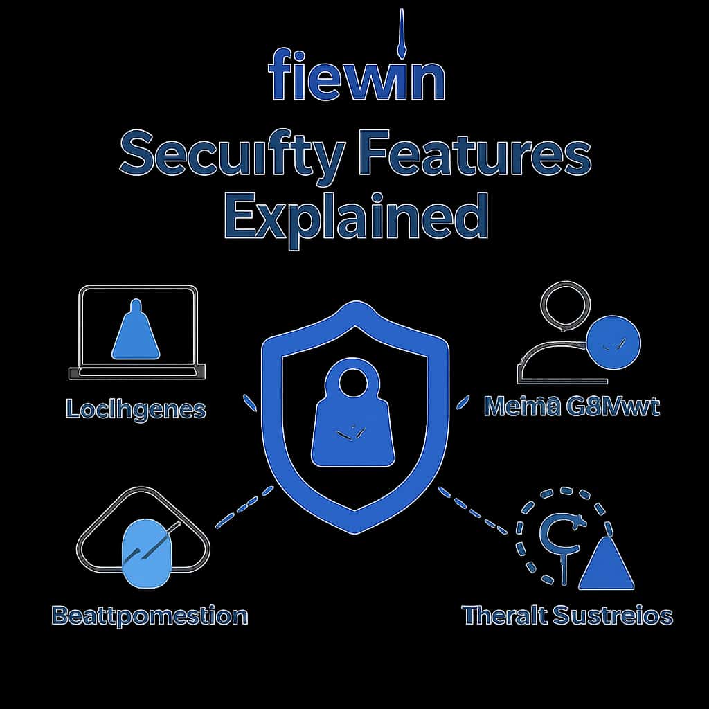 An educational diagram outlining the features of fiewin's security.
