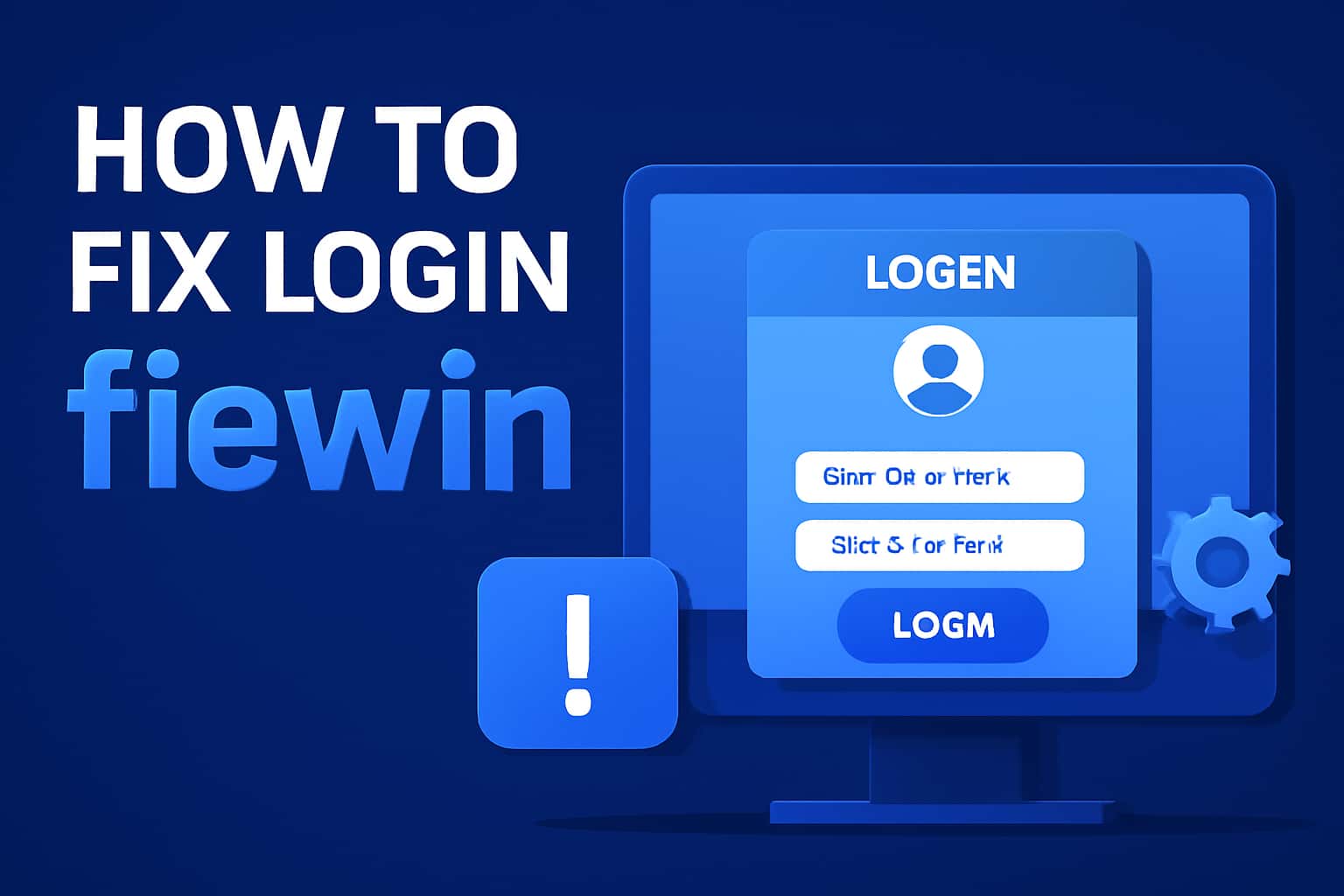 Informational image about fixing login issues in the fiewin app.