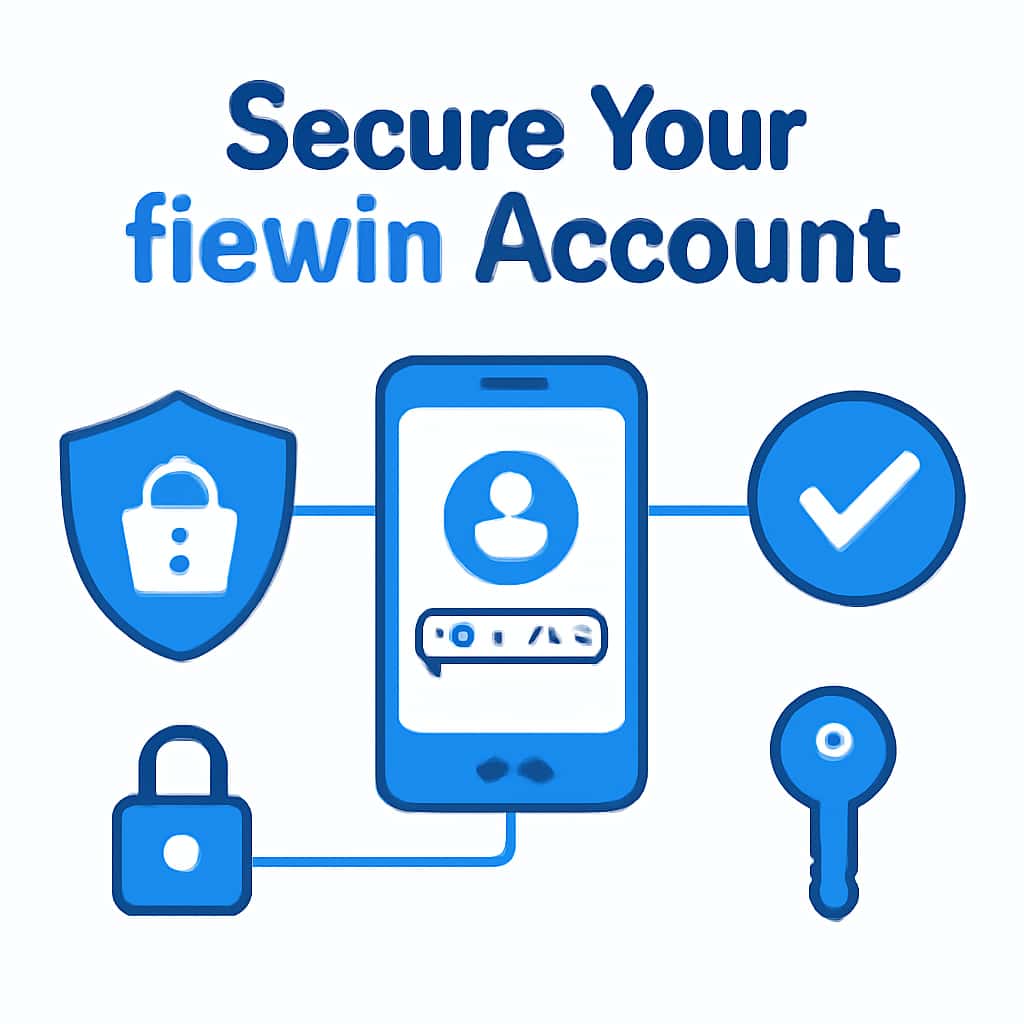 Diagram illustrating steps to secure a fiewin account.