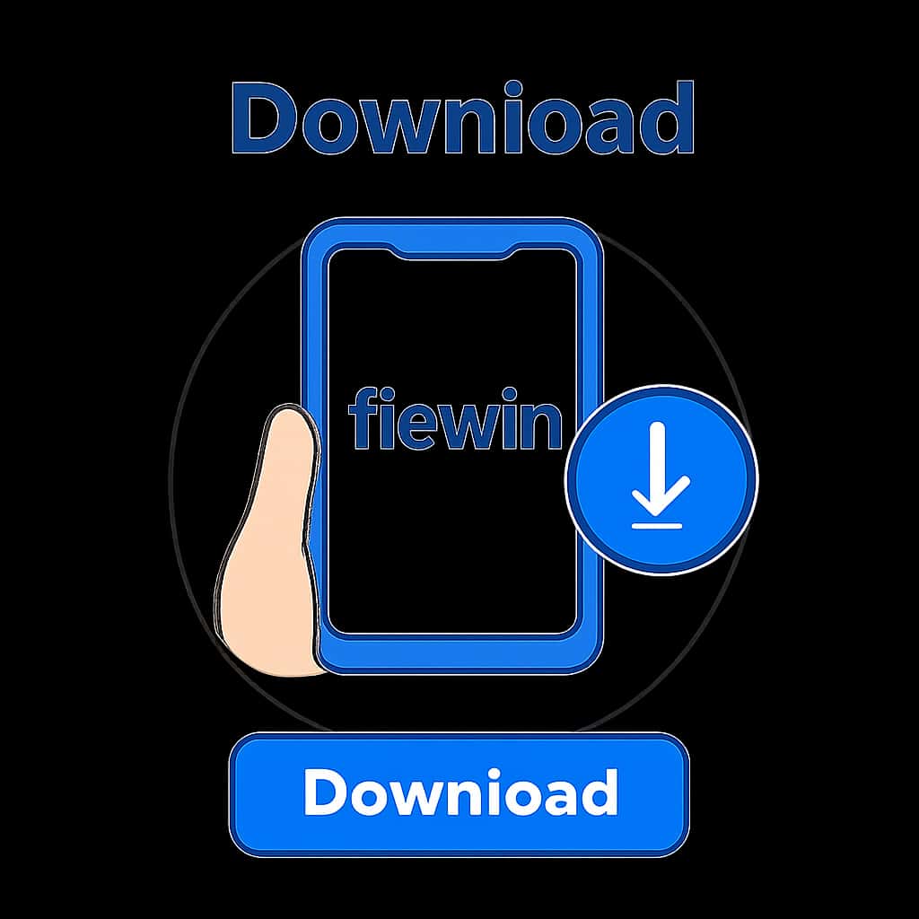 Diagram explaining the steps for downloading fiewin