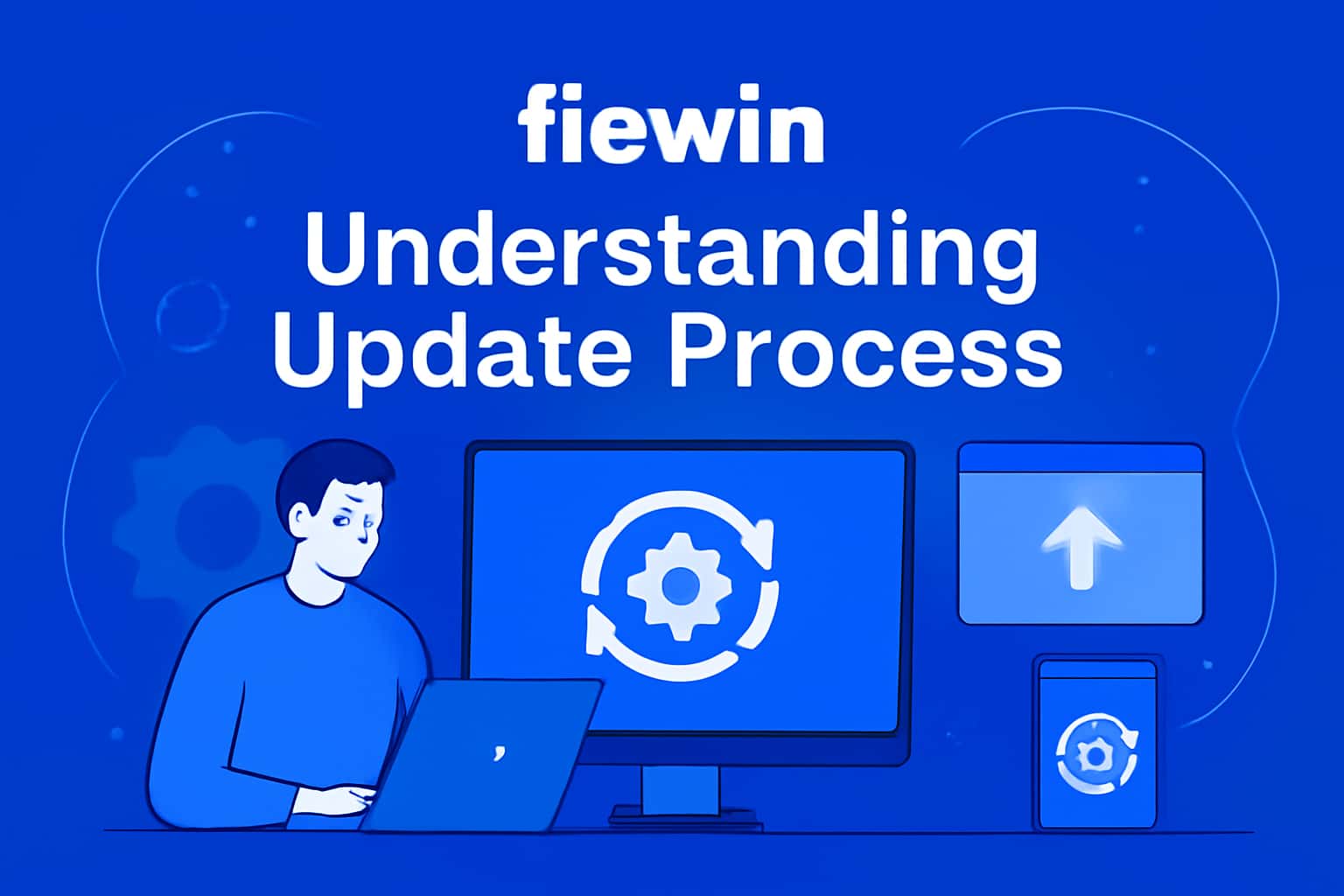 An informational graphic illustrating the fiewin update process.
